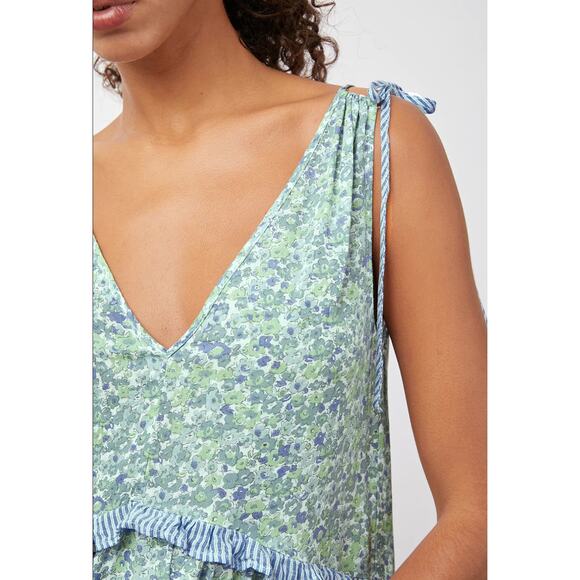 Rails Janelle blue green wildflower mix mini dress size Small - Picture 8 of 8